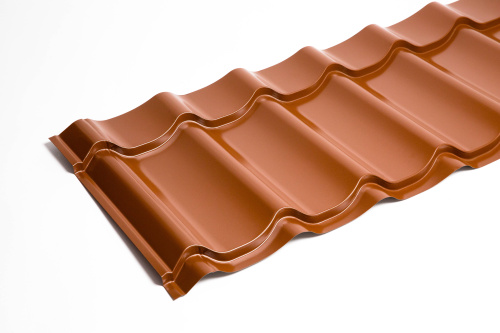 Металлочерепица Монтеррей классик оцинкованная с полимерным покрытием 0.4x1180мм  RAL 9003 фото 2