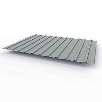 Профнастил оцинкованный с полимерным покрытием полиэстер С10 buildstor 0,45х1180мм RAL 9006 Бело-алюминиевый