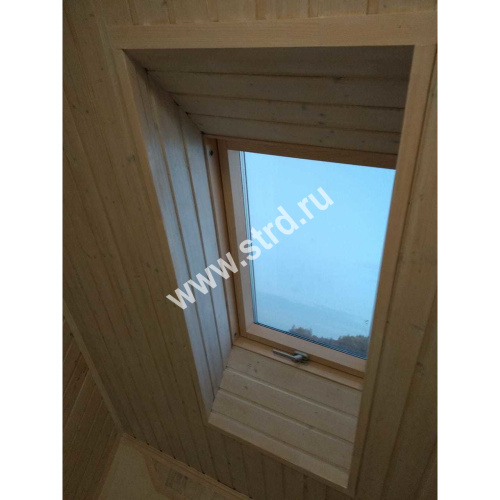 Окно мансардное дерево, лак ручка снизу Fakro FTS-V U4 Standart 55*78см фото 12