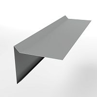 Планка ветровая простая оцинкованная с порошковым покрытием 0,45мм RAL 9006