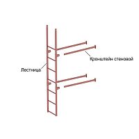 Комплект лестница фасадная нижняя Оцинкован 1800мм Borge