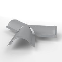 Y тройник полукруглого конька для кровли оцинкованный с порошковым покрытием 0,45x220x290мм RAL 7004