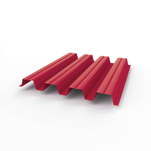 Профнастил оцинкованный с полимерным покрытием полиэстер Н57 buildstor 0,65х801мм RAL 3027 Малиново-красный