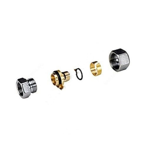 Муфта латунная хром R187F Дн 16х2,0х1/2" ВР Giacomini Италия