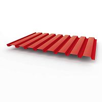 Профнастил оцинкованный с полимерным покрытием полиэстер С20 buildstor 0,7х1150мм RAL 3020 Транспортный красный