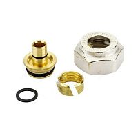 Соединитель латунный Дн 18х2,0х3/4" Ру6 ВР под евроконус обжим Danfoss Дания