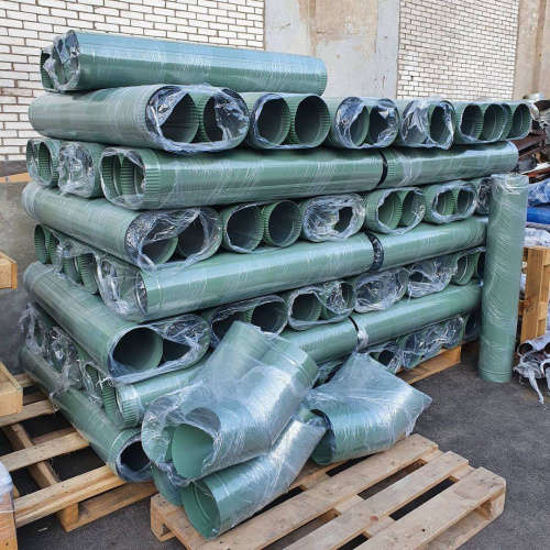 Труба водосточная оцинкованная порошок ф106х1250мм RAL 8025 фото 3