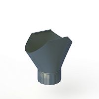 Воронка желоба оцинкованная накладная порошок ф150мм RAL 7024