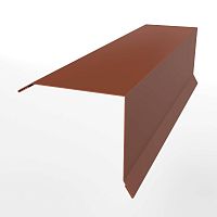 Планка примыкания нижняя для кровли оцинкованная с порошковым покрытием 0,45мм ширина менее 625 мм RAL 8004