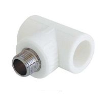 Тройник PP-R комбинированный белый наружн. резьба Дн 20х1/2" VALFEX Россия