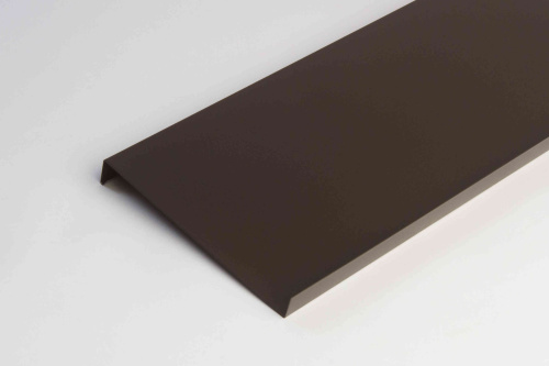 Отлив оконный оцинкованный c порошковым покрытием 1,2мм ширина менее 625 мм RAL 8019 Отлив оконный оцинкованный c порошковым покрытием 1,2мм ширина менее 625 мм RAL 8019