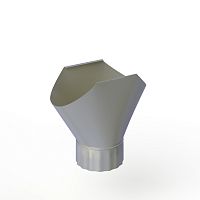 Воронка желоба оцинкованная накладная порошок ф120мм RAL 7004