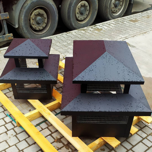 Дымник на трубу двойной оцинкованный с полимерным покрытием до 1600мм RAL 9005 фото 3 Дымник на трубу двойной оцинкованный с полимерным покрытием до 1600мм RAL 9005 фото 3
