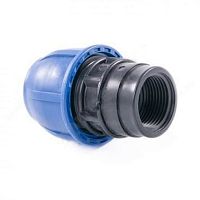 Муфта полиэтиленовая внутр. резьба Дн 50х1 1/2" Ру16 напорная компрессионная РосТурПласт Россия