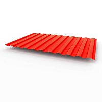 Профнастил оцинкованный с полимерным покрытием полиэстер С8 buildstor 0,45х1180мм RAL 3024 Люминесцентный красный