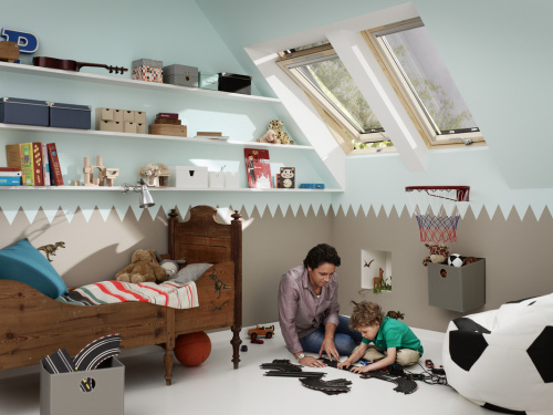 Окно мансардное дерево, лак ручка снизу Velux GLL FK06 1061B Дизайн WoodLine 66*118см фото 23