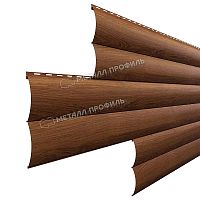 Сайдинг МЕТАЛЛ ПРОФИЛЬ Woodstock-Н-28х330 (ECOSTEEL_MA-01-МореныйДуб-0.5)