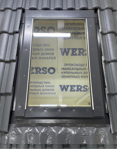 Окно мансардное дерево, лак ручка снизу Werso ДС 55*98см фото 5