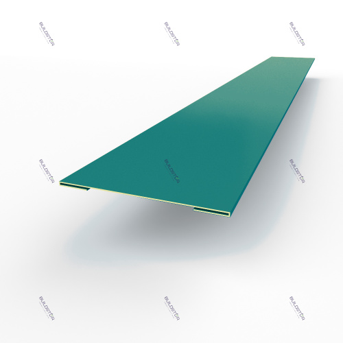 Планка стыковочная RAL 5021 оцинкованная c порошковым покрытием 0,45 мм Планка стыковочная RAL 5021 оцинкованная c порошковым покрытием 0,45 мм
