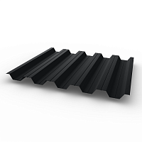Профнастил НС35 - 0,5 - RAL 9004 оцинкованный, с полимерным покрытием (Полиэстер)