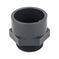 Муфта ПВХ серая наружн. резьба Дн 20х1/2" Ру10 напорная Aquaviva Россия