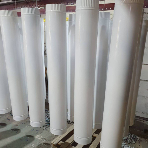 Труба водосточная оцинкованная порошок ф125х1250мм RAL 4008 фото 2