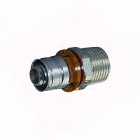 Муфта латунная S-PRESS PLUS Дн 20х1" Ру10 НР пресс Uponor Финляндия