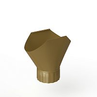 Воронка желоба оцинкованная накладная порошок ф150мм RAL 8000