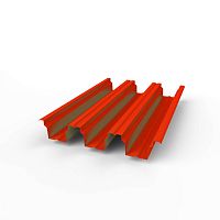 Профнастил оцинкованный с полимерным покрытием полиэстер Н114 buildstor 1х646мм RAL 2005 Люминесцентный оранжевый
