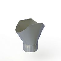 Воронка желоба оцинкованная накладная порошок ф150мм RAL 7045