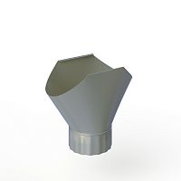 Воронка желоба оцинкованная накладная порошок ф220мм RAL 7042
