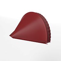 Заглушка к полукруглому коньку конусная для кровли оцинкованная с порошковым покрытием 0,45x301мм RAL 3011