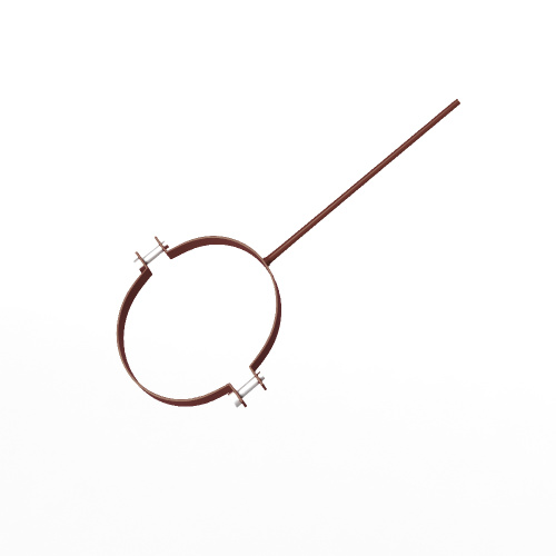Крепление водосточный трубы сварное оцинкованное порошок ф120х10х250мм RAL 3009
