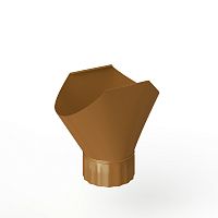 Воронка желоба оцинкованная накладная порошок ф120мм RAL 8001