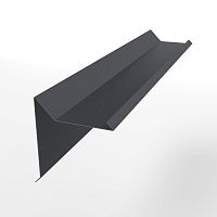 Планка ветровая двойная завальцовка оцинкованная с порошковым покрытием 0,45мм RAL 7024