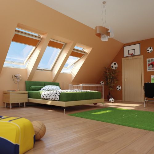 Окно мансардное дерево, лак ручка снизу Fakro FTP-V U3 ThermoPro Profi 94*140см фото 23