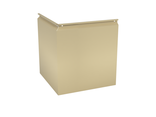 Угловая кассета 795х530 закрытого типа, толщина 1 мм, RAL 1014 (Слоновая кость) Угловая кассета 795х530 закрытого типа, толщина 1 мм, RAL 1014 (Слоновая кость)