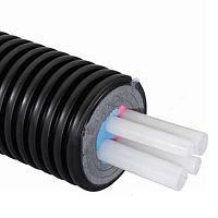 Труба теплоизолированная PE-Xa/EVOH Ecoflex Quattro черная 2x32x2,9-2x32x4,4/175 Ру 6/Ру 10 Тмакс=95C бухта 200м Uponor Швеция