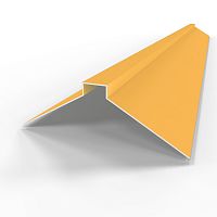 Конек фигурный оцинкованный c порошковым покрытием 0,45мм RAL 1016