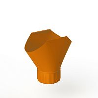 Воронка желоба оцинкованная накладная порошок ф180мм RAL 2000