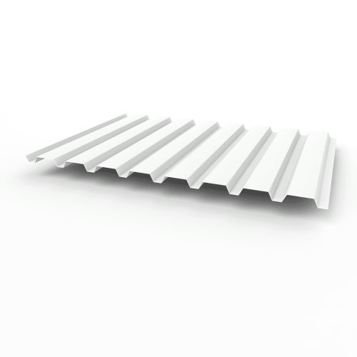 Профнастил оцинкованный с полимерным покрытием полиэстер С20 buildstor 0,4х1150мм RAL 9003 Сигнальный белый Профнастил оцинкованный с полимерным покрытием полиэстер С20 buildstor 0,4х1150мм RAL 9003 Сигнальный белый