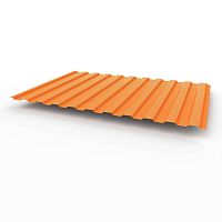 Профнастил оцинкованный с полимерным покрытием полиэстер С8 buildstor 0,6х1180мм RAL 2008 Ярко-красно-оранжевый