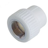 Муфта PP-R комбинированная белая внутр. резьба Дн 25х1/2" VALFEX Россия