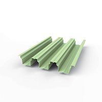 Профнастил оцинкованный с полимерным покрытием полиэстер Н114 buildstor 1х646мм RAL 6019 Бело-зелёный