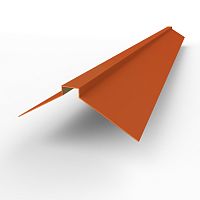 Конек фигурный оцинкованный c порошковым покрытием 0,45мм RAL 2000