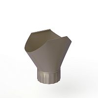 Воронка желоба оцинкованная накладная порошок ф120мм RAL 7048