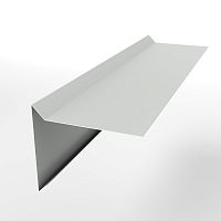 Планка ветровая простая оцинкованная с порошковым покрытием 0,45мм RAL 9003