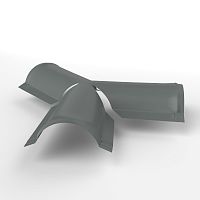 Y тройник полукруглого конька для кровли оцинкованный с порошковым покрытием 0,45x220x290мм RAL 7005
