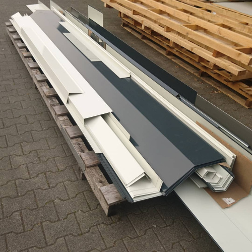 Откос оконный, дверной простой оцинкованный c порошковым покрытием 0,5мм ширина более 625 мм RAL 1036 фото 3