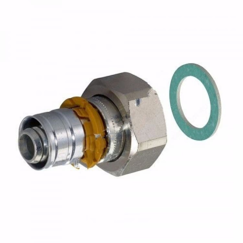 Муфта латунная MLC Дн 20х1/2" Ру10 нак/гайка пресс Uponor Финляндия